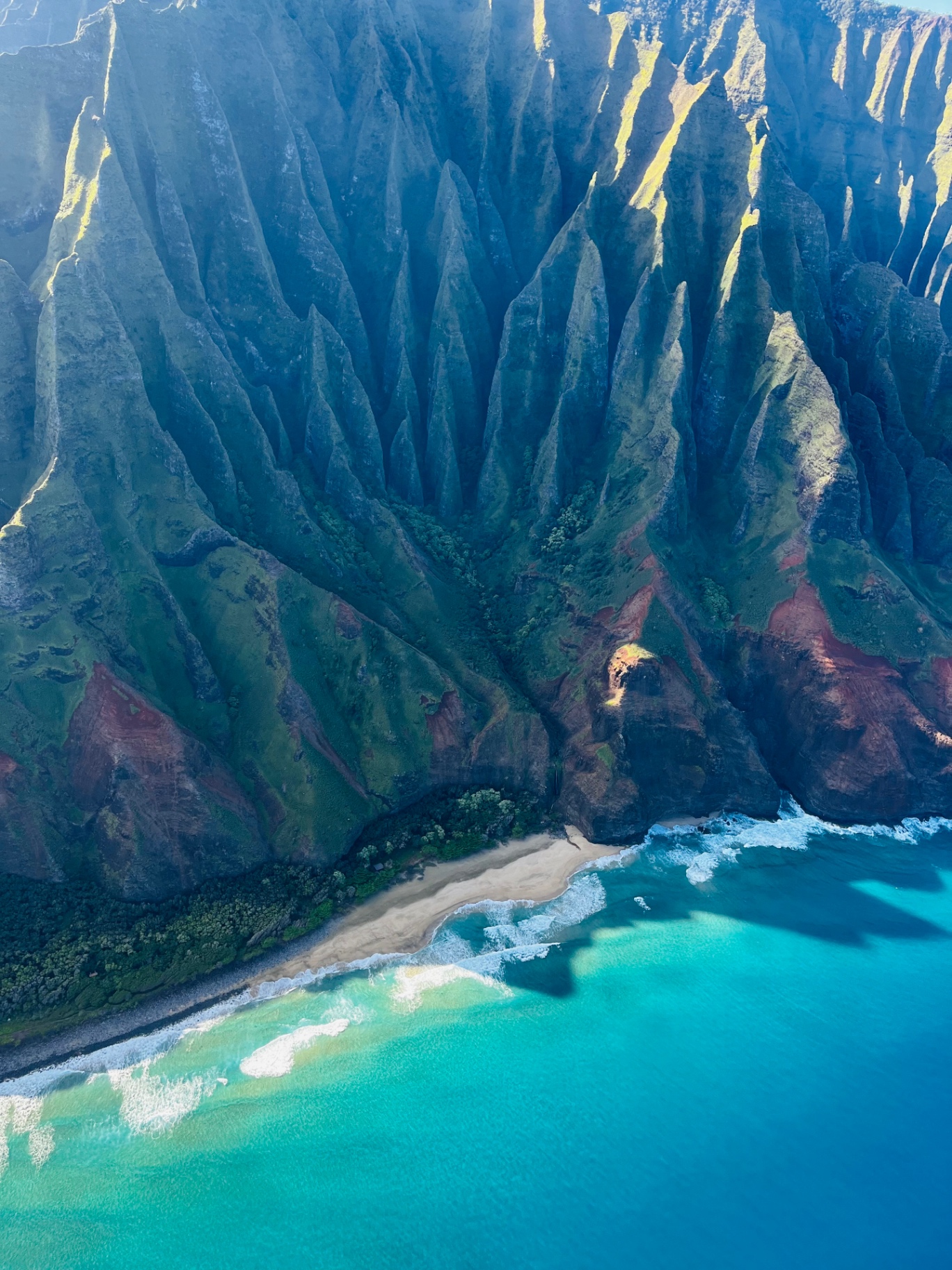 Na Pali Coast aerial view, Kauai